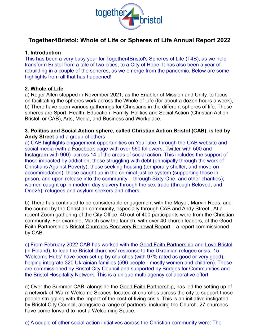 Annual Report T4B Whole of Lif
