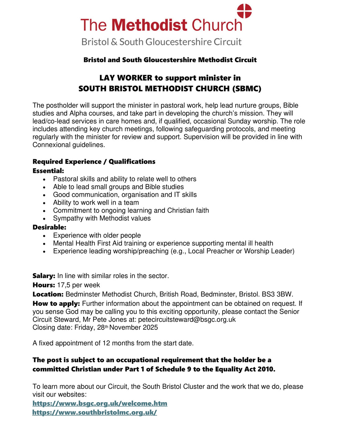 Together4Bristol Job Pro Forma