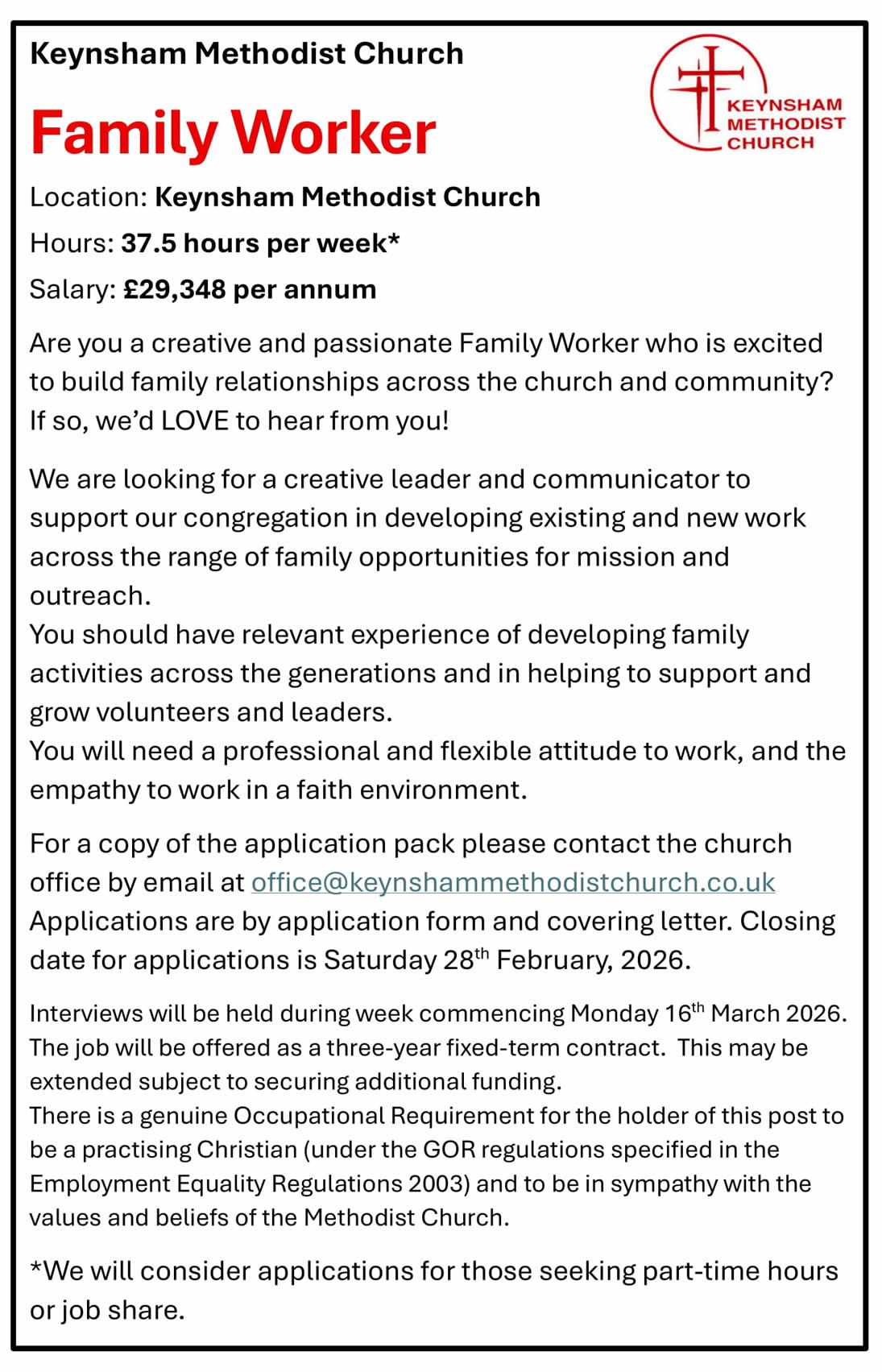 Family Worker - advertisement 