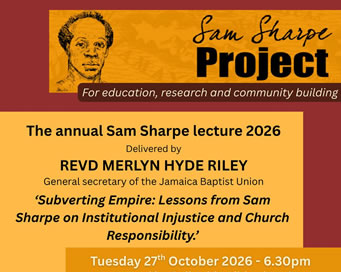 Wed 28 Oct - Sam Sharpe Lecture: Subverting Empire