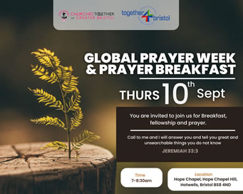 Thu 10 Sep - Global Prayer Week and Prayer Breakfast