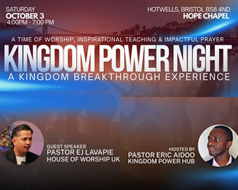 Sat 3 Oct - Kingdom Power Night